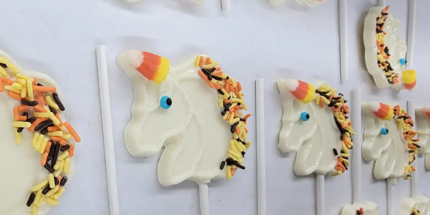 Unicorns with a Candy Corn Horn